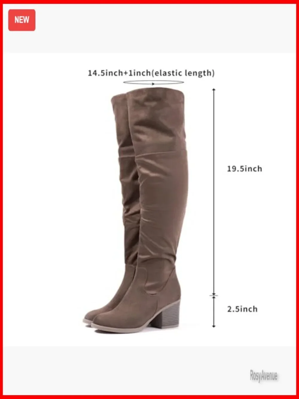 Women's Thigh High Boots Stacked Block Heel Over the Knee Comfortable